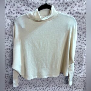 WOMENS ABOUND MOCK NECK RIBBED CROPPED TOP